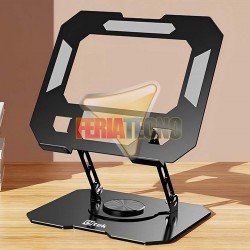 SOPORTE METALICO NOTEBOOK Y TABLET, GIRATORIO Y PLEGABLE