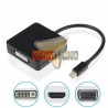 ADAPTADOR MINI DP A VGA + HDMI + DVI M-H