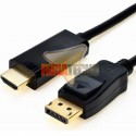 CABLE DISPLAY PORT A HDMI 1,8 METROS, NEGRO.
