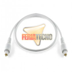 CABLE TOSLINK 1,8 MTS. AUDIO DIGITAL ÓPTICO, BLANCO
