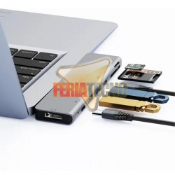 ADAPTADOR THUNDERBOLT 3, USB TIPO C PARA MACBOOK PRO, MULTIPUERTO