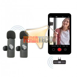 KIT MICROFONOS INALAMBRICOS BLUETOOTH, USB-C, DE SOLAPA.