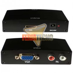 CONVERSOR DE VIDEO VGA + AUDIO A HDMI. ACTIVO