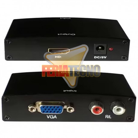 CONVERSOR DE VIDEO VGA + AUDIO A HDMI. ACTIVO