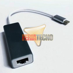 ADAPTADOR USB-C A RJ45 (RED, LAN), PLATEADO