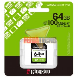 Tarjeta SD 64GB Kingston Canvas Select Plus 100MB/s (SDS3)
