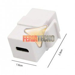 Modulo Keystone USB-C a USB-C Hembra-Hembra 3.1 Gen 2