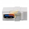 Modulo Keystone USB 3.0 A-A Hembra-Hembra Angulo 90° para Placa en Muro