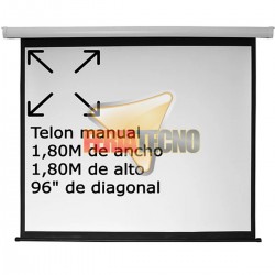 Telón Mural 180x180 Manual Retráctil 96" Premium