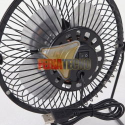 VENTILADOR USB NEGRO. REGULACIÓN VERTICAL.