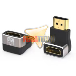 Copla HDMI 8K Ultra HD v2.1 Macho a Hembra Ángulo 90°