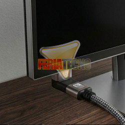 Copla HDMI 8K Ultra HD v2.1 Macho a Hembra Ángulo 90°