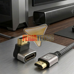 Copla HDMI 8K Ultra HD v2.1 Macho a Hembra Ángulo 90°