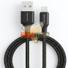 CABLE USB PARA IPHONE 5 / 6, IPOD, IPAD. NEGRO. 1 METRO. RC-129I