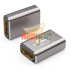 Copla HDMI 8K Ultra HD v2.1 Hembra a Hembra Metálica.