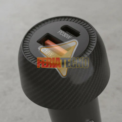 Cargador Dual USB-C + USB-A para Auto Carga Rápida 48W PD-QC