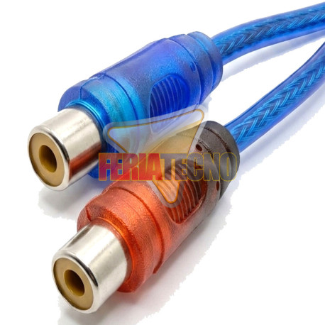 ADAPTADOR DE AUDIO RCA MACHO A 2 RCA HEMBRA