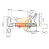 Soporte Monitor Pared Brazo Aluminio 13-27" Extensión 26cm