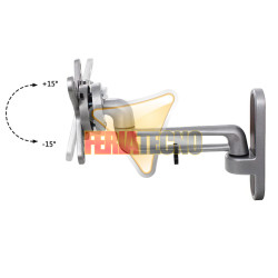 Soporte Monitor Pared Brazo Aluminio 13-27" Extensión 26cm