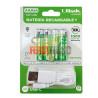 Pilas Recargables AAA 1100mWh Carga Directa USB-C x4 Unidades