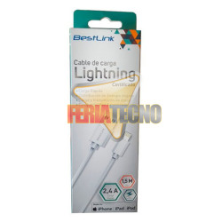 CABLE USB PARA IPHONE 4, IPOD, IPAD. BLANCO. 1 METRO.