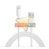 CABLE USB PARA IPHONE 5 / 6, IPOD, IPAD. BLANCO. 2 METROS.