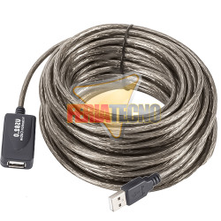 CABLE ACTIVO USB 2.0 A-A 15 METROS M/H