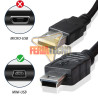 CABLE USB 2.0 A MINI USB 5 PINES, 0,5 MTS.