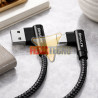 Cable USB-C a USB-A 1 Metro Conector en L 3.0A Trenzado Carga