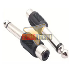 ADAPTADOR AUDIO 6.5 MACHO A RCA HEMBRA. MONO