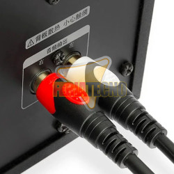 Cable Audio 3.5 a 2 RCA 15 Mts Premium Conector Baño Oro