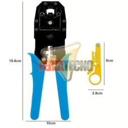 CRIMPEADORA RJ45, RJ11, RJ12, METALICA.