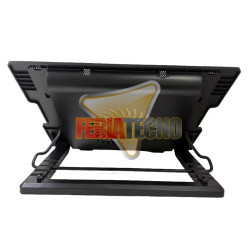 VENTILADOR PARA NOTEBOOK USB, AJUSTABLE EN ALTURA, 2 USB, LUZ AZUL. NEGRO