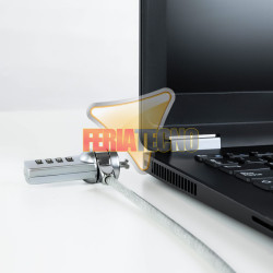 CANDADO DE SEGURIDAD PARA NOTEBOOK 1.8 MTS. CON CLAVE. PREMIUM