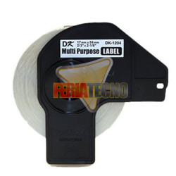 CINTA BROTHER DK-1204, 17 MM X 54 MM, 400 ETIQUETAS.