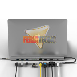 Adaptador USB-C 10 En 1 Multipuerto HDMI VGA RJ45 SD 3.5 UL-ADC101