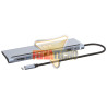 ADAPTADOR USB-C A HDMI, VGA, USB 3.0, RJ45(LAN), 3.5, 3 USB 2.0, SD, MICRO SD, 2 USB-C CARGA, UAB-C DATOS