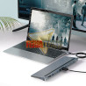 ADAPTADOR USB-C A HDMI, VGA, USB 3.0, RJ45(LAN), 3.5, 3 USB 2.0, SD, MICRO SD, 2 USB-C CARGA, UAB-C DATOS