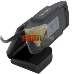 Webcam Philips P106 HD 720p Con Micrófono USB Negro