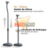 Par Soporte Pedestal Parlante 3 Anclajes Ajustable 76-103cm Base Pesada