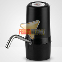 DISPENSADOR ELECTRICO DE AGUA, NEGRO, RECARGABLE, PARA BIDONES