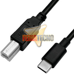 Cable Impresora USB-C a Tipo B Macho a Macho 1.5 Metros