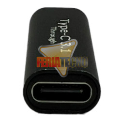Adaptador USB-C Hembra a Hembra Copla Extension Carga y Datos