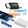 Adaptador USB-C Macho a Macho Copla Carga Rapida y Datos