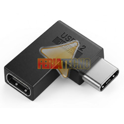 Adaptador USB-C 90 Grados Macho a Hembra Copla Vertical Carga y Datos