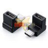 Adaptador USB-C 90 Grados Macho a Hembra Copla Vertical Carga y Datos