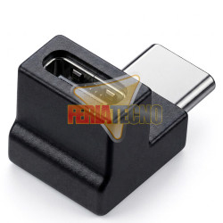 Adaptador USB-C 90 Grados Macho a Hembra Copla Vertical Carga y Datos