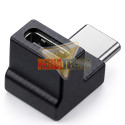 Adaptador USB-C 90 Grados Macho a Hembra Copla Vertical Carga y Datos