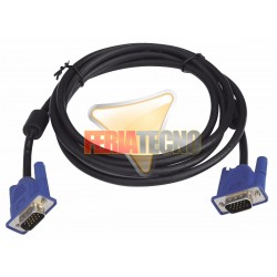 CABLE VGA  5 MTS. M/M, C/FERRITA, CONECTOR AZUL