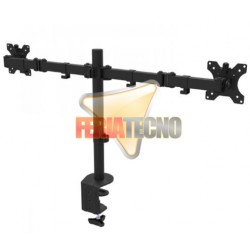 SOPORTE DE ESCRITORIO DOBLE LCD HASTA 32", TIPO PRENSA